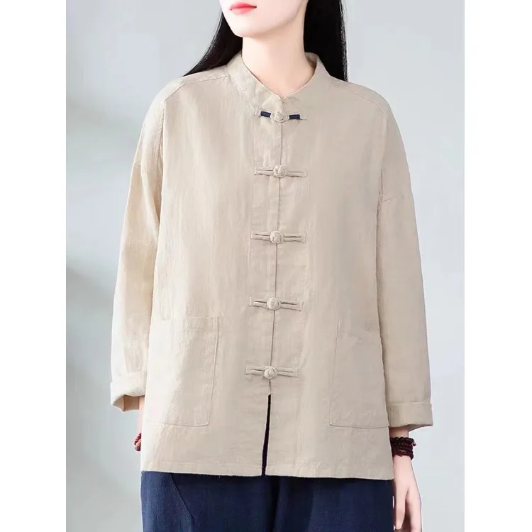 Прилавок Изъятие из шкафа Женская одежда Ramie Китайские рубашки Женские