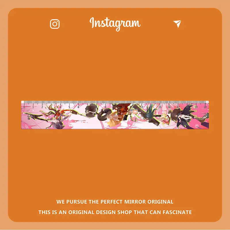 

Anime Straightedge Rulers 20cm Ruler Kawaii Study Stationery Acrylic Office Student School Cute Supplies Stationary