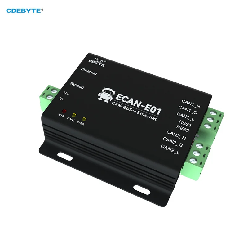CAN2.0 To Ethernet Data Converter 2 Way Transparent Transmission DC 8V~28V TCP/UDP CANBUS To RJ45 Cloud Transmission ECAN-E01S