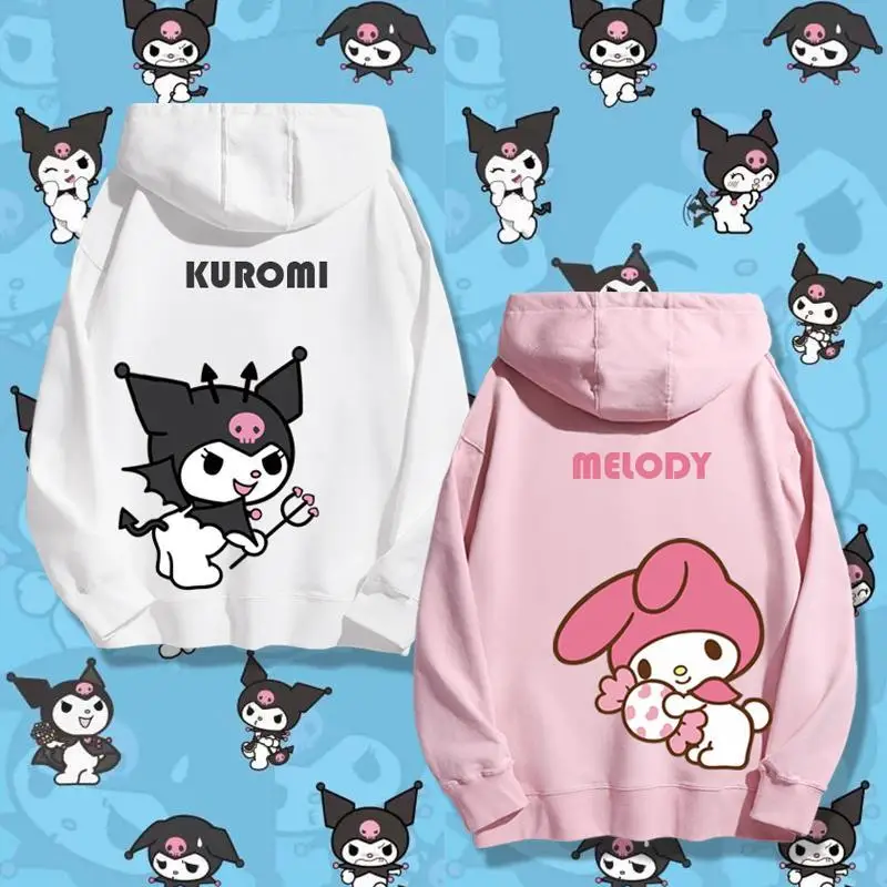 

Sanrio мультфильм аниме Kuromi My Melody толстовка с капюшоном на осень и зиму новое пальто дикая Повседневная флисовая куртка