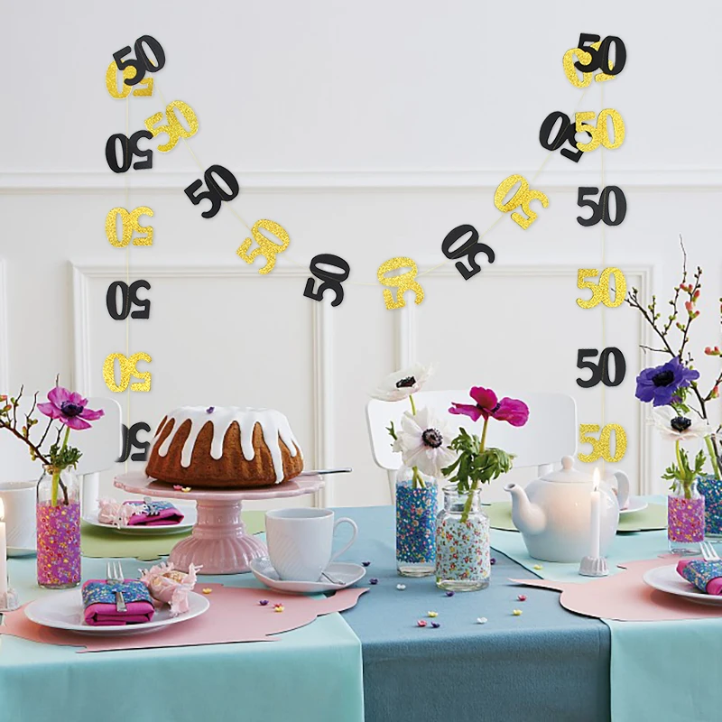 

30 40 50 60 Years Old Party Decoration Adult 30th/40th/50th/60th Birthday Party Decoration Supplies Bunting Banner Hanging