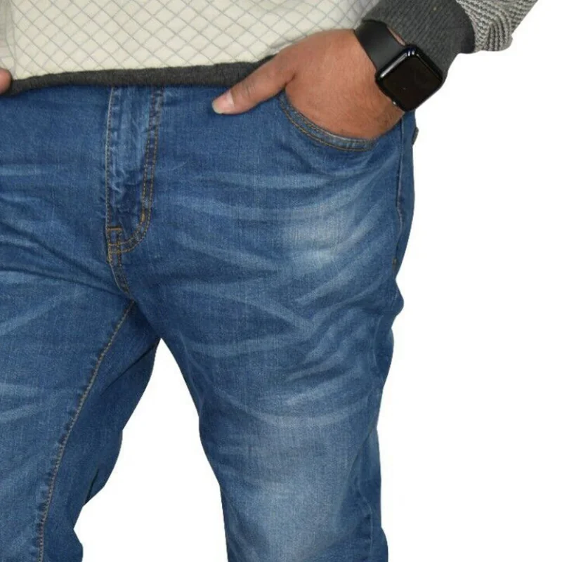 Men's Jeans New Style Trousers Elastic Slim Denim Trousers European and American Fashion Trend