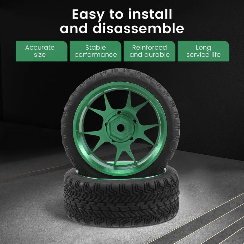 4 шт. металлические колесные диски резиновая шина для 1/10 RC On-Road Дрифт-тур Car Sakura