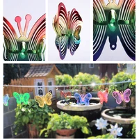 reflective rotating butterfly wind spinner garden butterfly windmill tree decor hanging wind spinner outdoor garden decoration