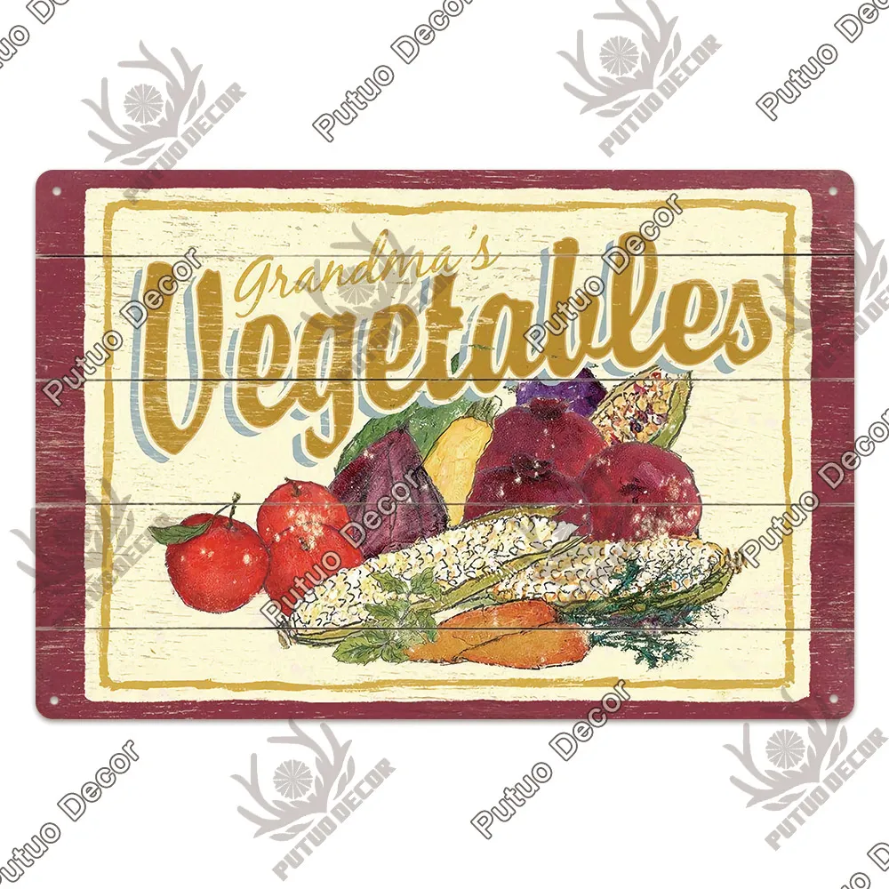 

Винтажная металлическая табличка Putuo Decor