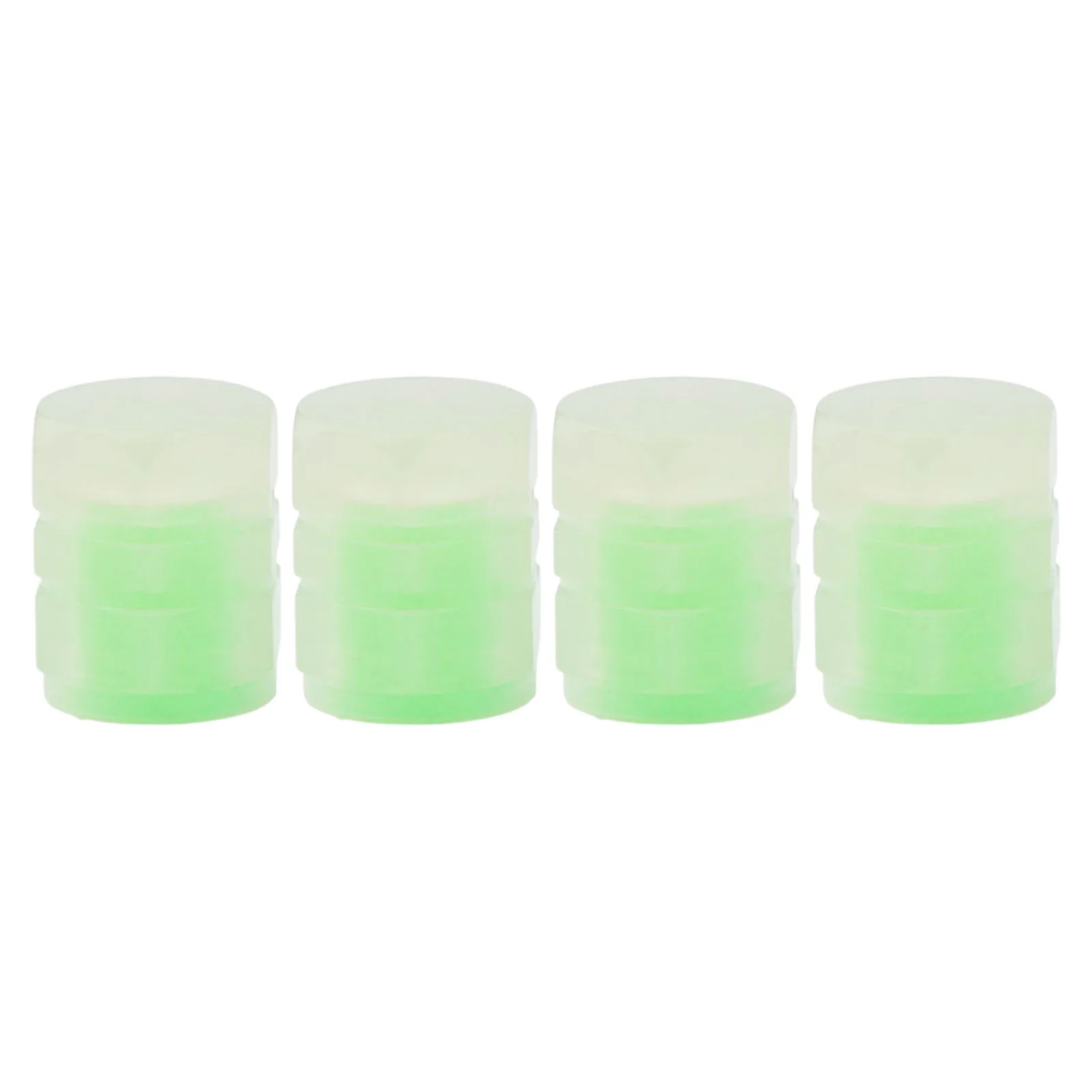 

4Pcs Luminous Car Tire Valve Stems Cap Knurling Style Dustproof Tire Valve Cap Tire Wheel Stem Air Valve Cap