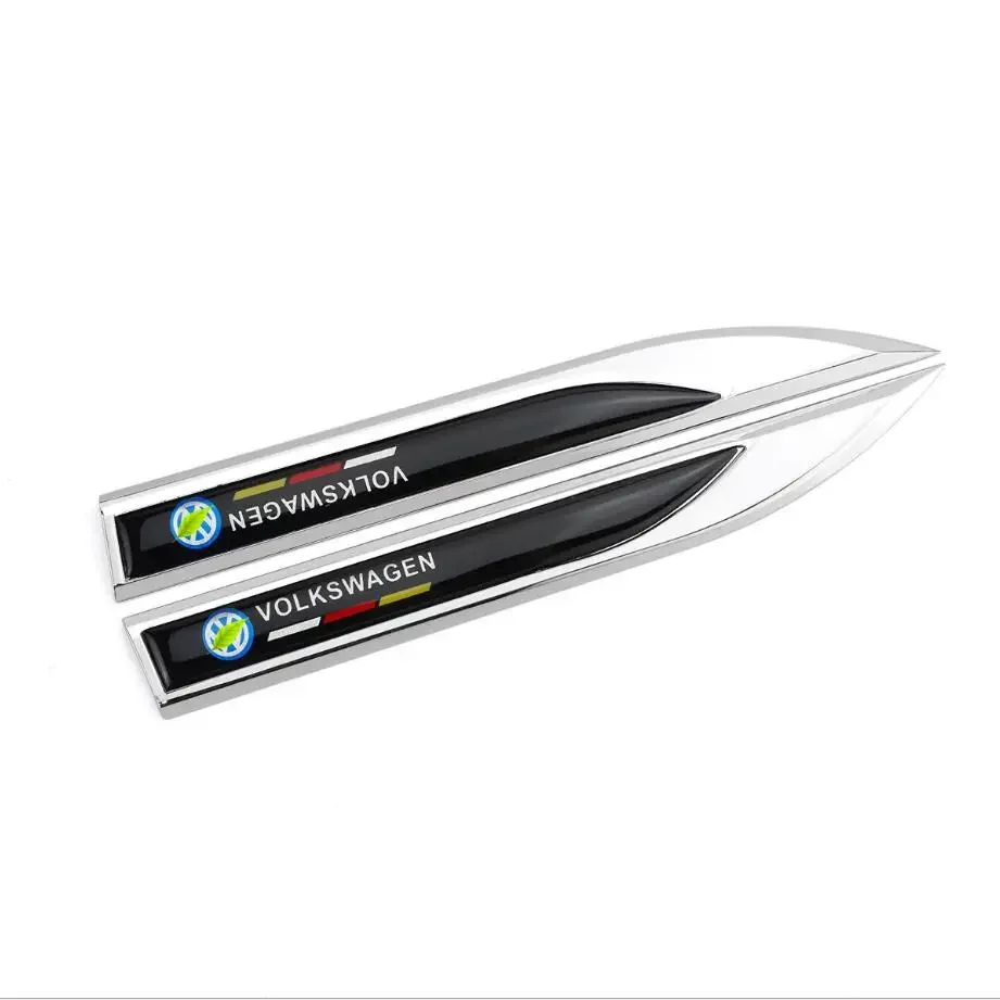 

1 пара 3D металлических эпоксидных значков, автомобильные наклейки, аксессуары, эмблема на крыло, наклейка для Volkswagen VW Polo Golf 6 Passat B6 T5 TSI