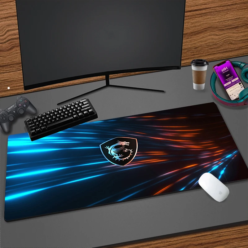 

Keyboard Mat Msi Gaming Mouse Pad Game Mats Large Home Desk Mat Anti-skid Cool HD Computer Offices Playmat Soft 900x400 Mousepad