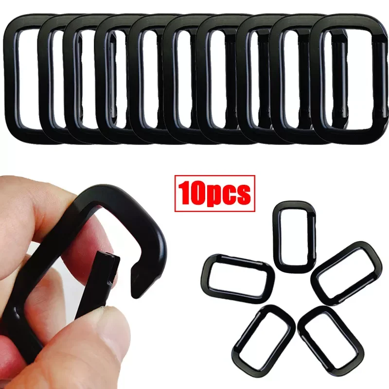 

Multi-Function Safety Buckle Camping Carabiner Black Square Fast Hang Backpack Pendant Mini Buckle Outdoor Tool