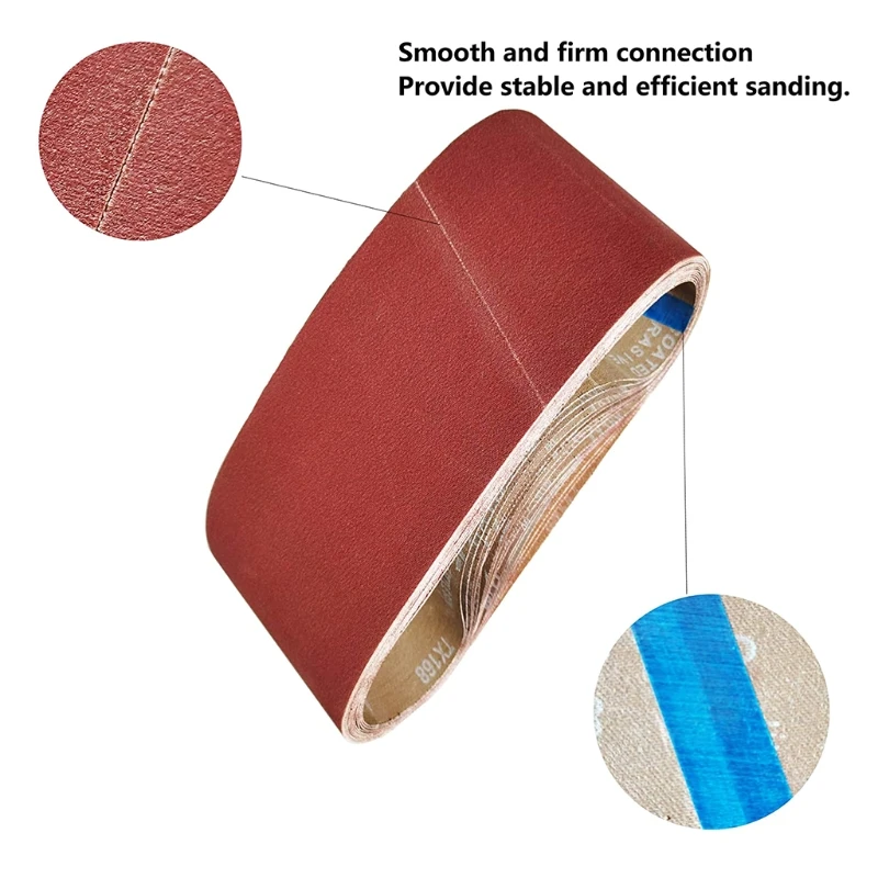 

High Quality 7Pcs Sanding Belt Sander 50x686mm Sandpaper Abrasive Bands Tool