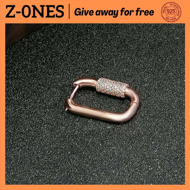 

New s925 sterling silver women inlaid vice stone fashion rose gold single earring monaco jewelry trend trend birthday party gift