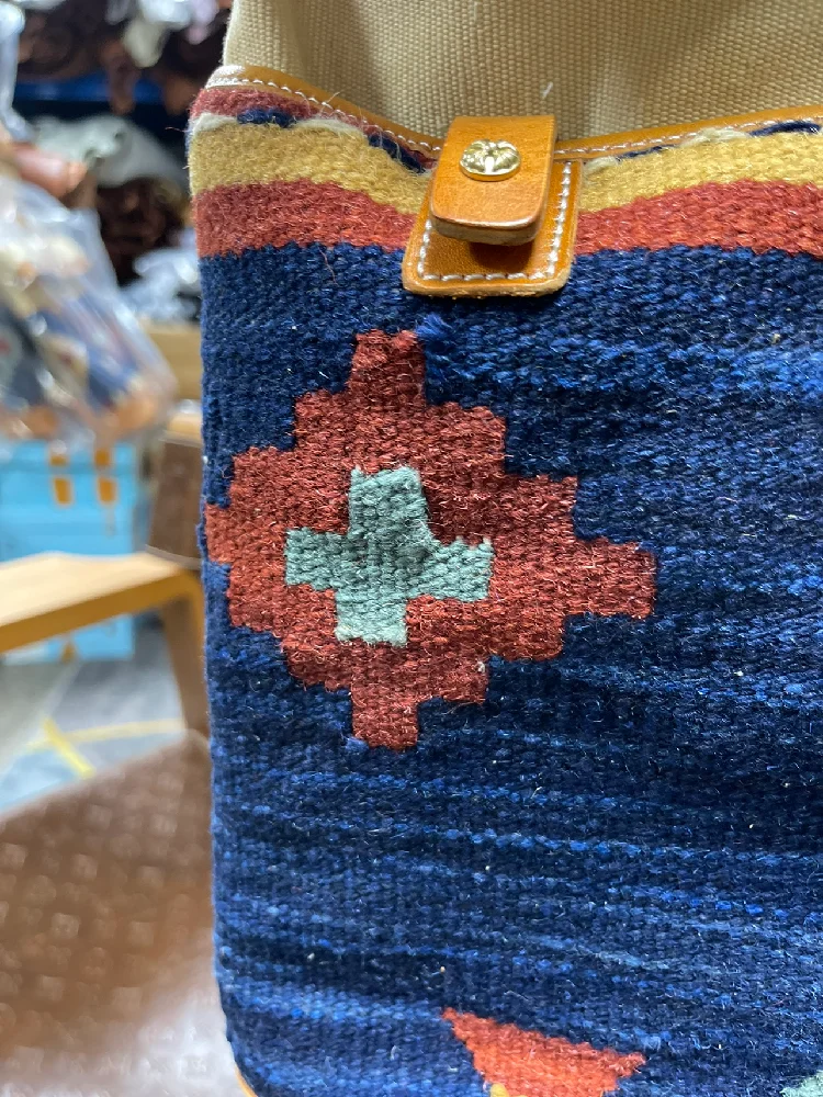 Турецкий стиль!!! Индийская кожаная сумка-одеяло Индийский рюкзак Amekaji 35х43 см