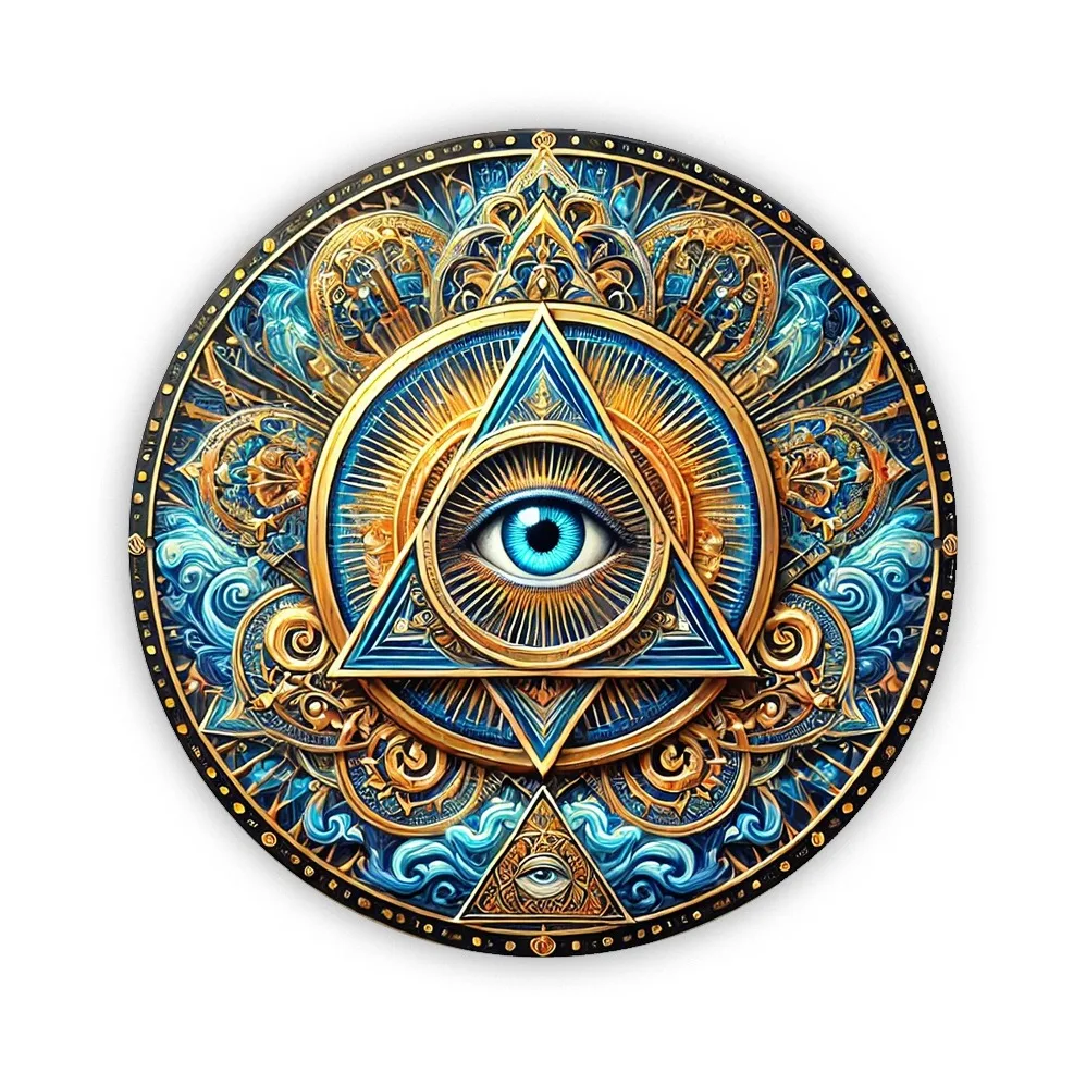 

Круглая алюминиевая фреска "Мистический глаз доказательств" HELLOYOUNG