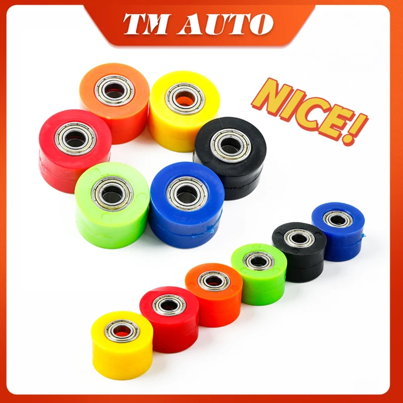 

6Colors 8/10mm Drive Chain Pulley Roller Slider Tensioner Wheel Guide For CRF YZF EXC RMZ KLX Enduro Dirt Street Bike Motorcycle