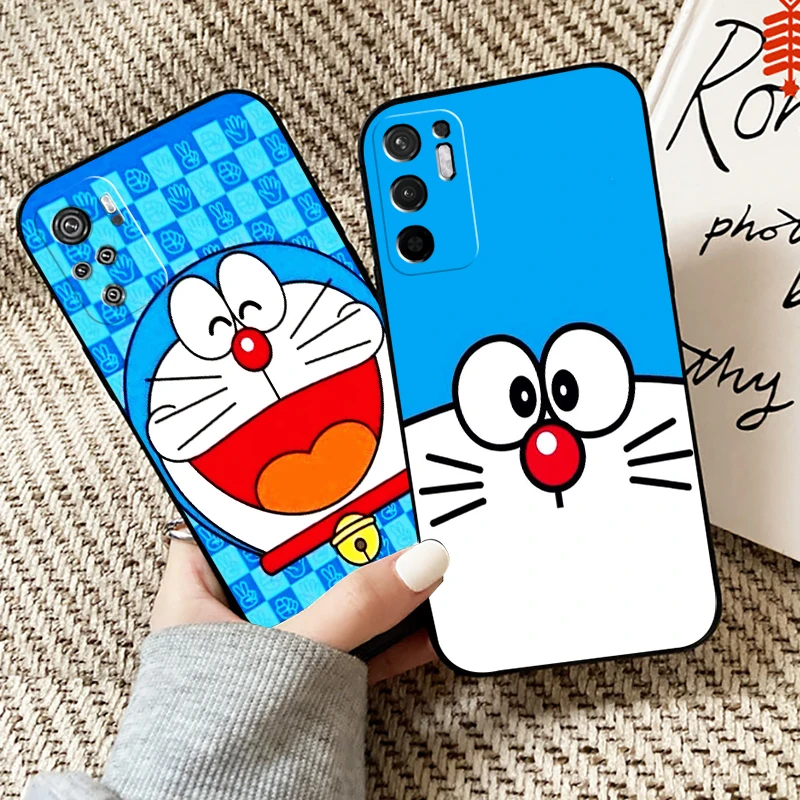 

Japan Anime Doraemon Phone Case For Xiaomi Redmi Note 10 10S 10T 9 9S 9T 5G For Redmi 10 9 9T 9A 9C Case Back Carcasa