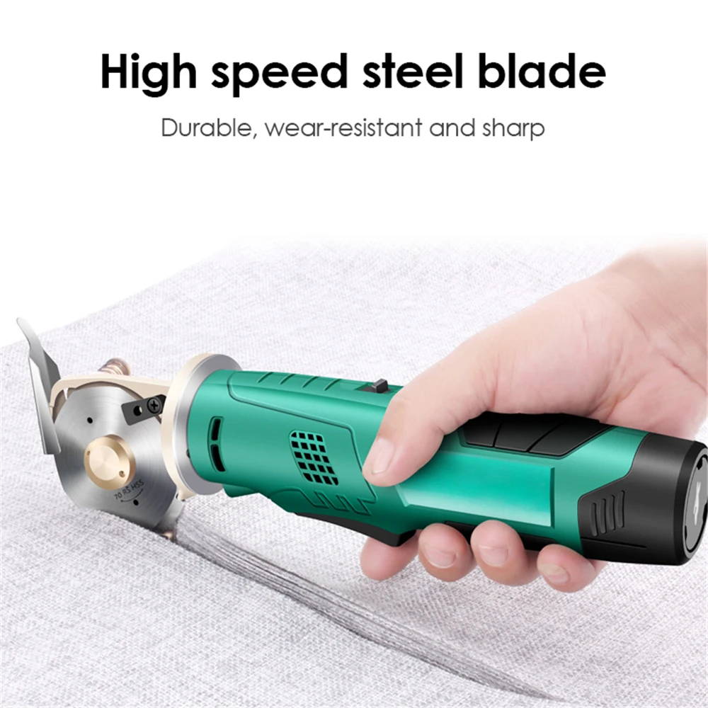 Electric Rotary Cutting Machine Cordless Cloth Scissors Rechargeable Shearing for Paper Carpet Leather