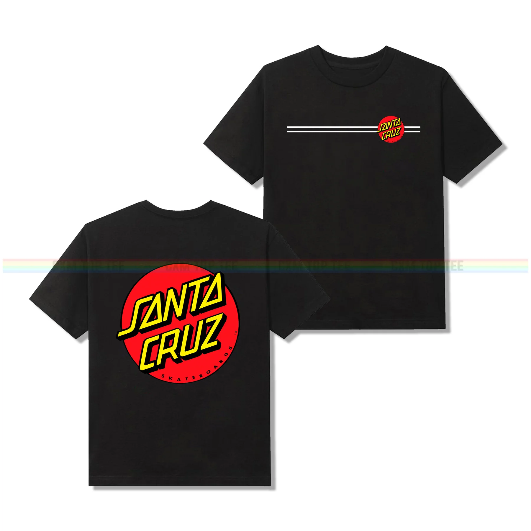 

Amazing Tees Men T Shirt Double-sided Casual Oversized Santa Cruz Classic Dot Skateboard T-shirt Male Graphic T-shirts S-3XL