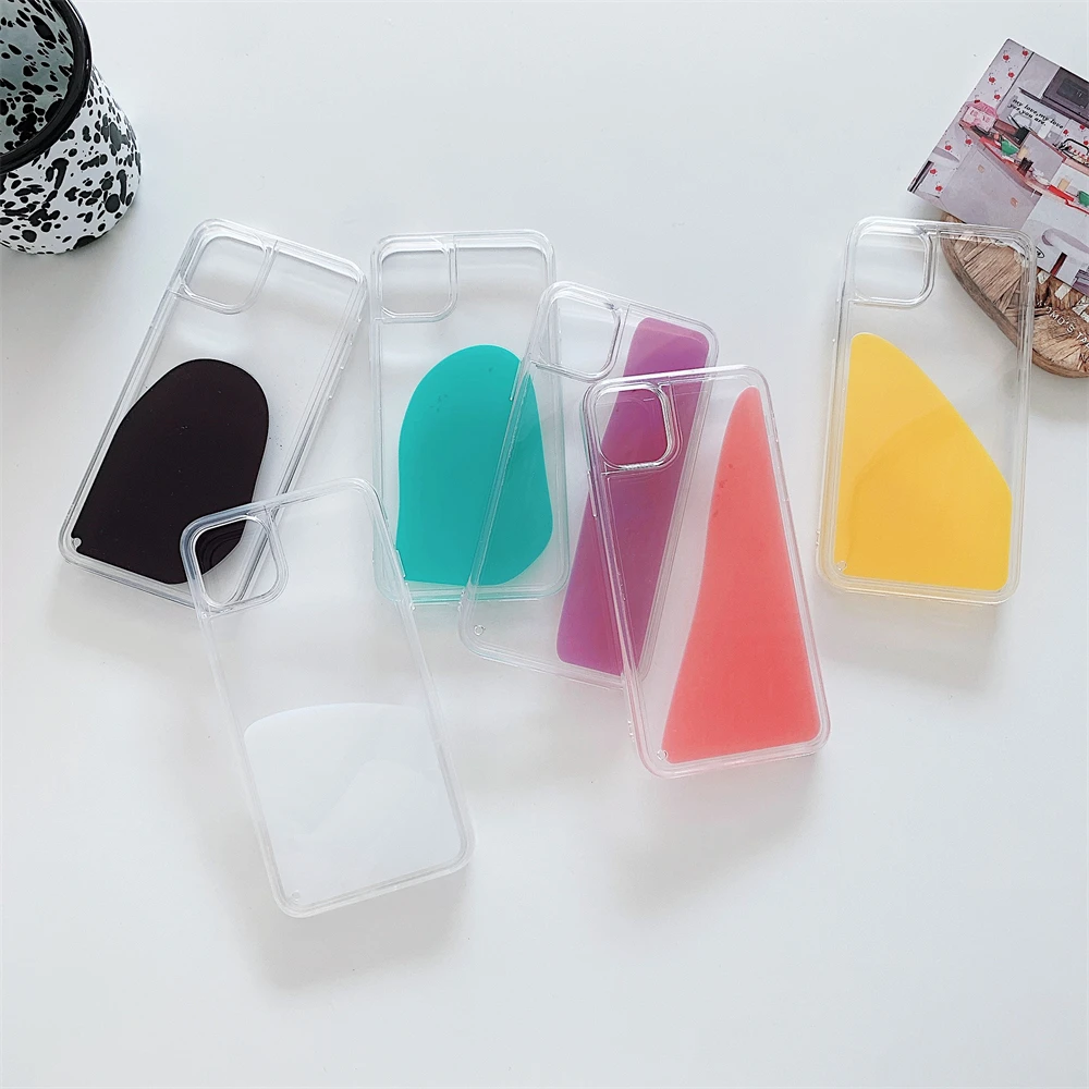 

Liquid Quicksand Bling Glitter Jelly Soft TPU Transparent Silicone Phone Case For iPhone 13 12 Pro Max 11 XS X XR 8 7 Plus 6 6S