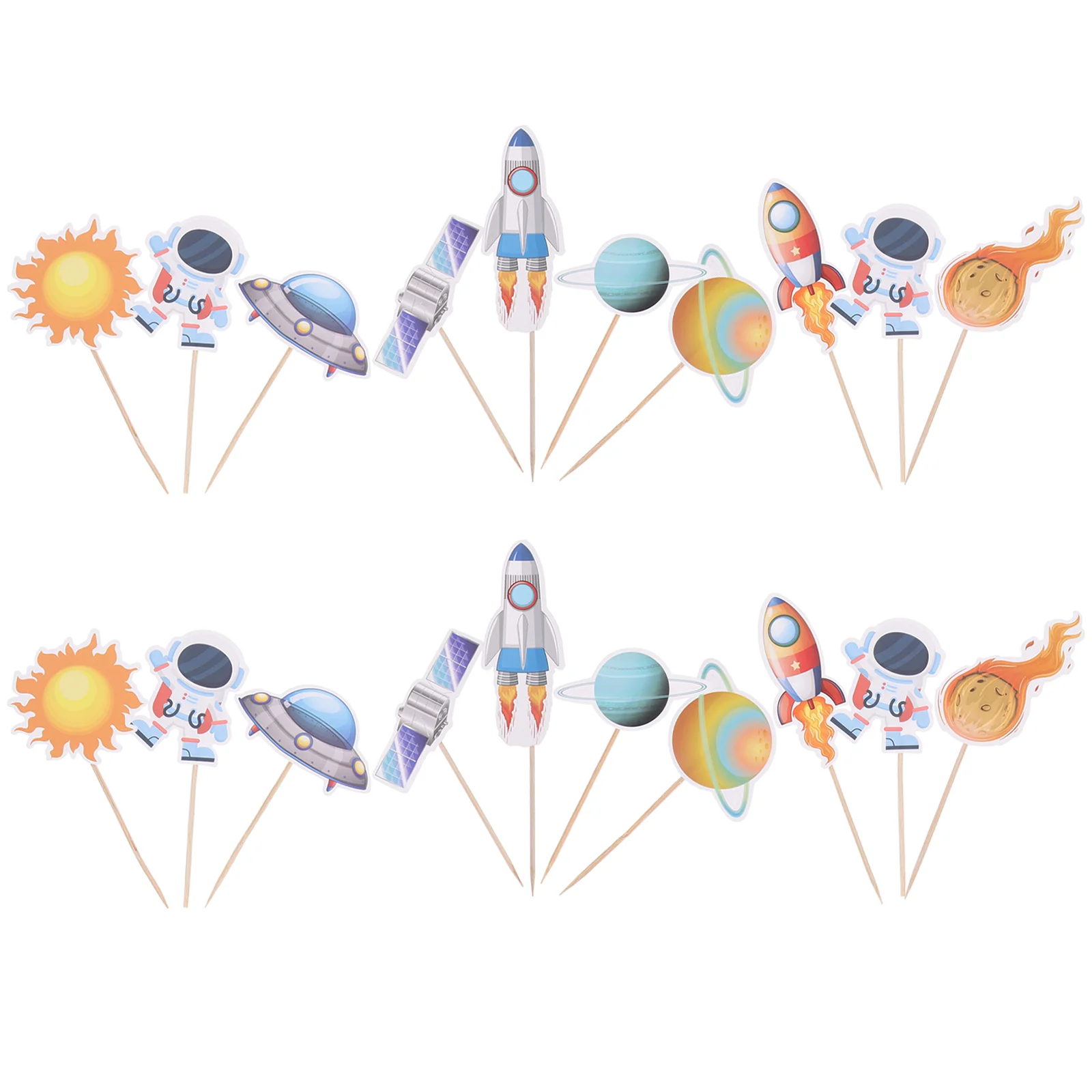 

Party Astronaut Space Favorsouter Decorations Theme Cupcake Topperssupplies
