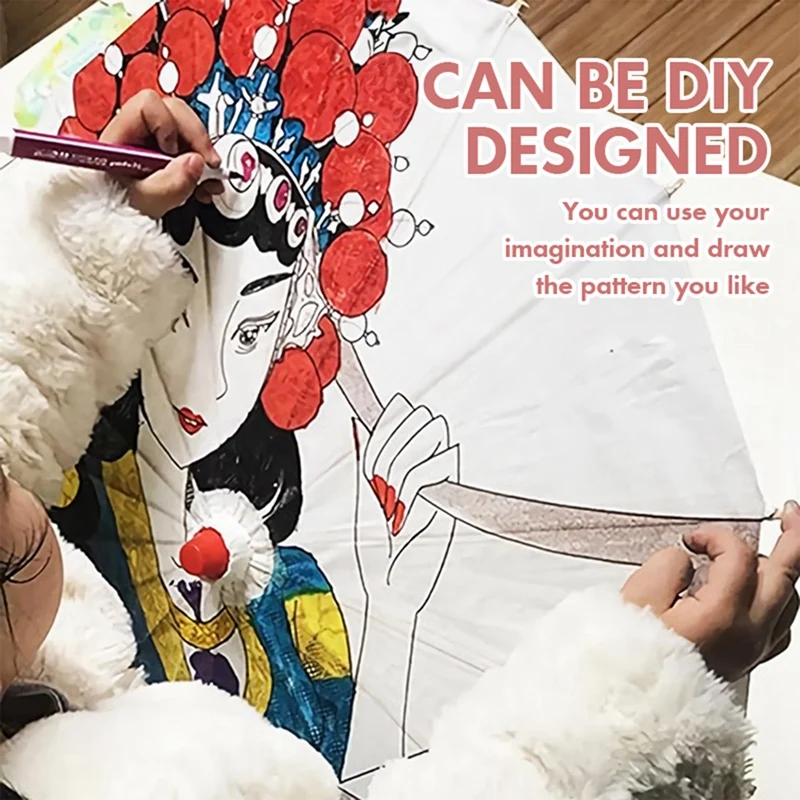 Зонт Свадебный из белой бумаги 60 см