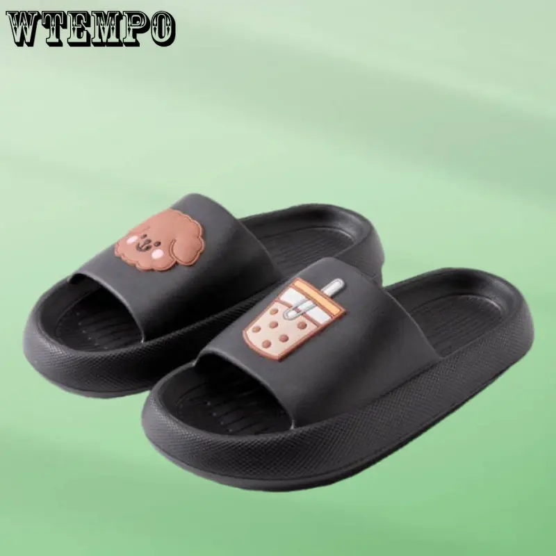 

WTEMPO Fashion Slippers Cartoon Graffiti Shoes Women Summer Beach Sandals Cute Thick Platform Soft Casual Slippers Dropshipping