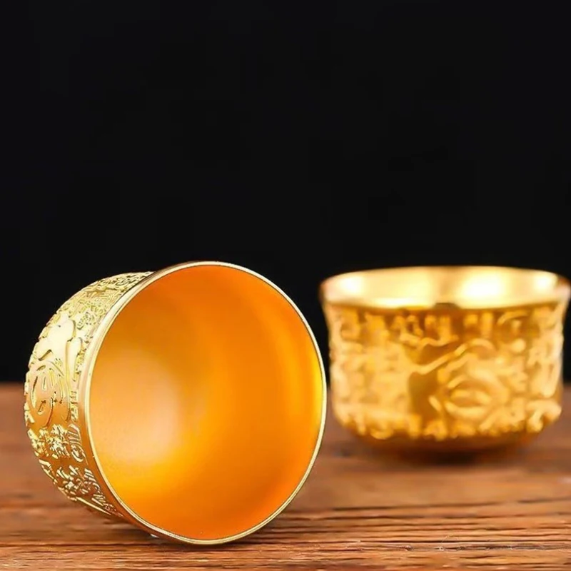 Латунная сервировочная чаша китайская ритуальная буддийская для воды латунная