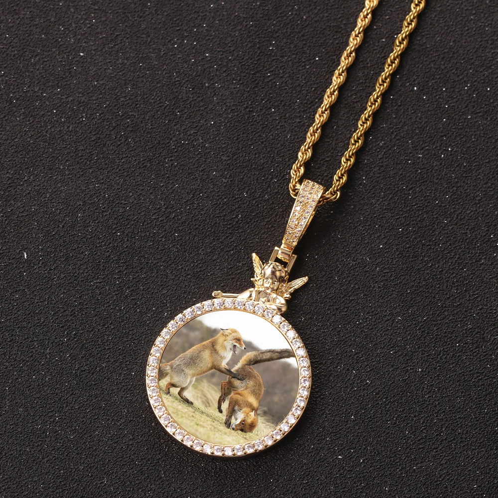 Новое персонализированное ожерелье со стеклянным ангелом ювелирное изделие для