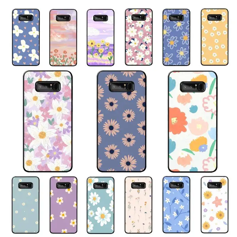 

YNDFCNB Cartoon Flower Phone Case for Samsung Note 5 7 8 9 10 20 pro plus lite ultra A21 12 02