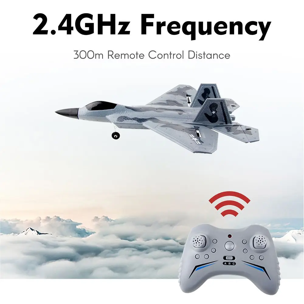 

Hand Throwing FX822 for F22 Raptor Kid Boy Gift 2.4G 2 Channel RC Glider Plane Toy EPP Foam Remote Control Airplane