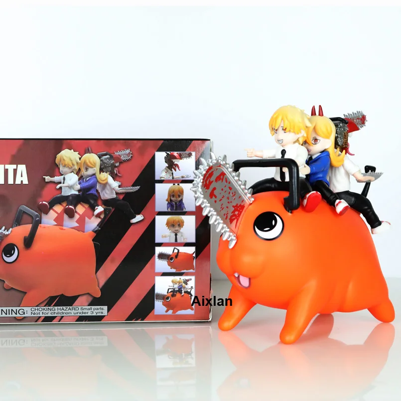 

4pcs Chainsaw Man Denji Anime Figure Power/Denji PVC Action Figure Chainsaw Man Denji Figurine Collectible Model Doll Toy