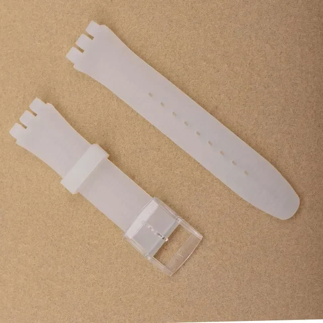 accessories For Swatch silicone strap buckle 17mm19mm rubber strap men's and women's sports strap 20mm watch band