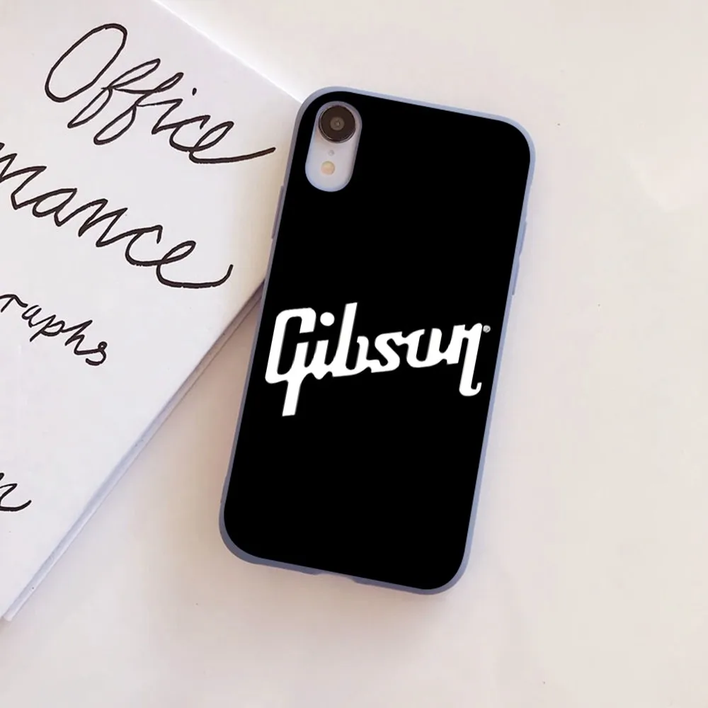 G-Gibson Music Phone Case for iPhone 14 11 12 13 Mini Pro Xs Max 8 7 6 6S Plus X XR Solid Candy Color
