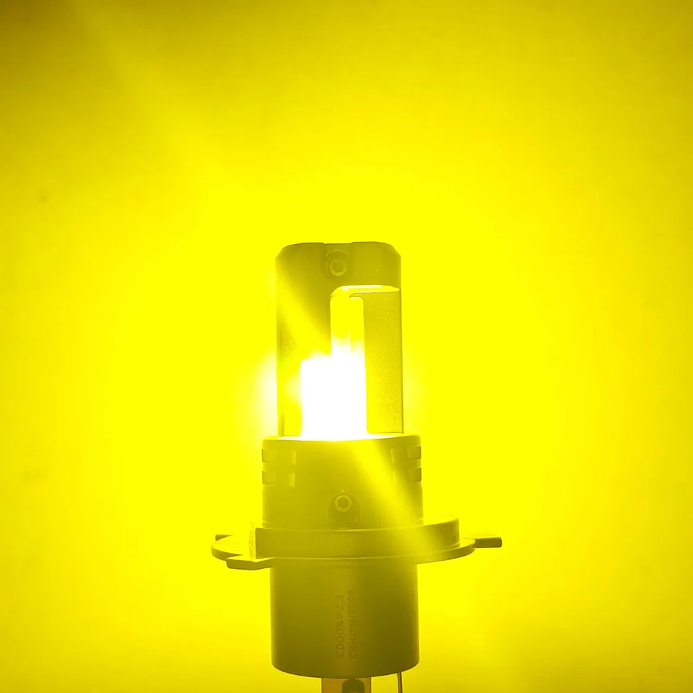 

AUXITO 2 шт. 9003 H4 светодиодные фонари 3000 К желтый, 20000 лм, дальний ближний свет для автомобильных фар, автомобильная лампа Plug & Play