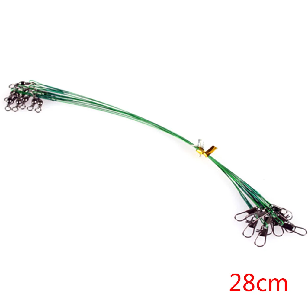 

10pcs Fishing Wire Leaders Firm Spinning Leader Rigs Braided Trace Steel Wire Fishing Line