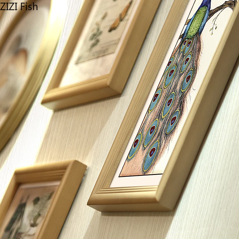 15 шт.-набор деревянная роспись подвесные настенные украшения картина с животным