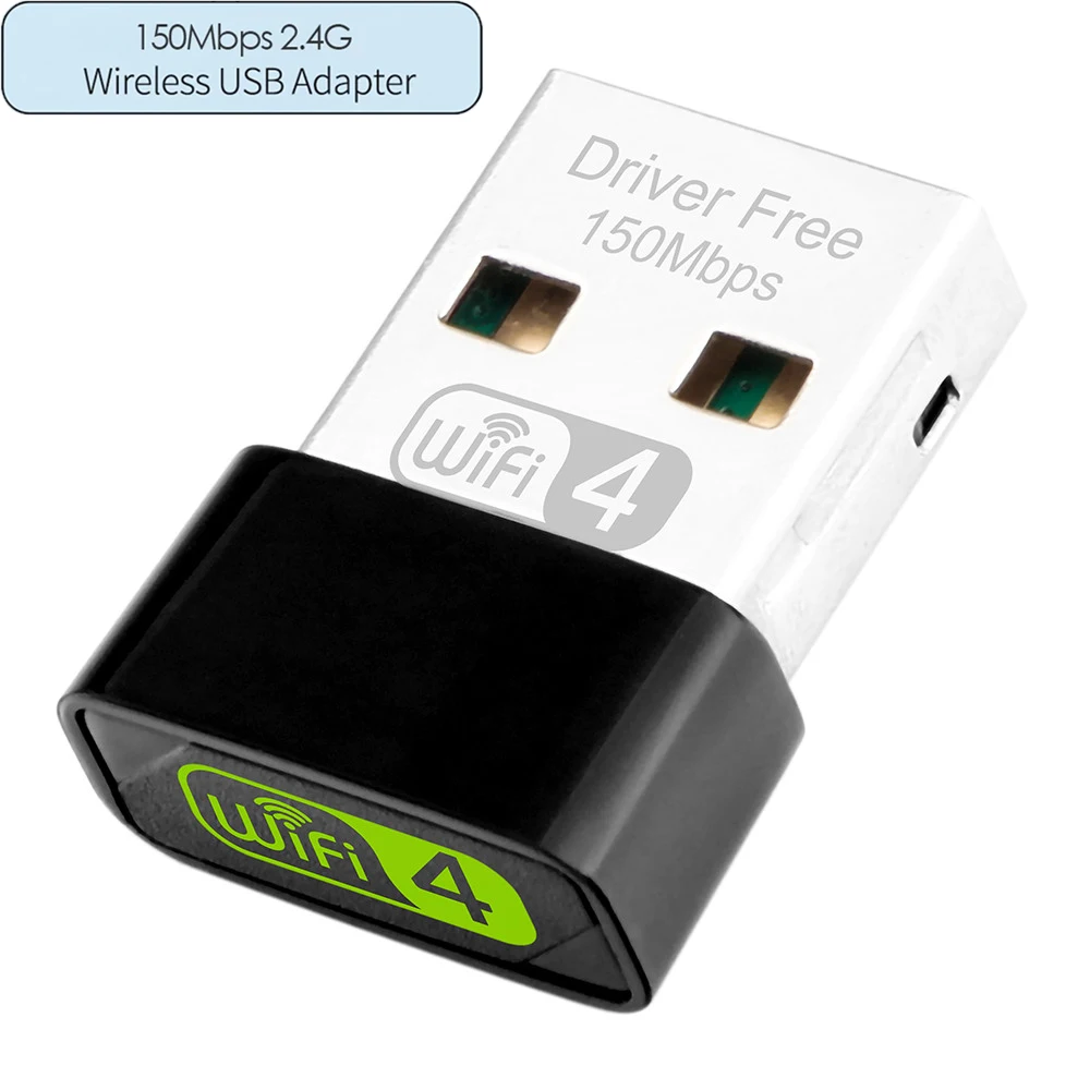 

WiFi 4 USB 2.0 Adapter 802.11n Wireless USB Ethernet LAN 2.4G 150Mbps Network Card Wi-fi Receiver Free Driver For Desktop Laptop