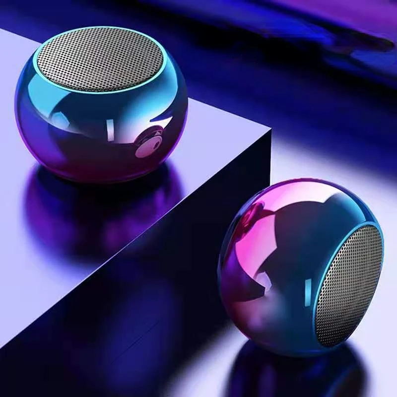 

Миниатюрный беспроводной Bluetooth-динамик с гальваническим покрытием, портативная металлическая стереоколонка TWS series, маленький стальной пис...