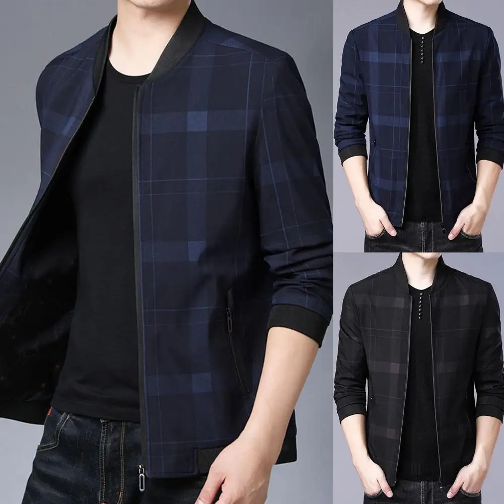 

Trendy Jacket Breathable Men Coat Wear-resistant Leisure Men Coat Soft
