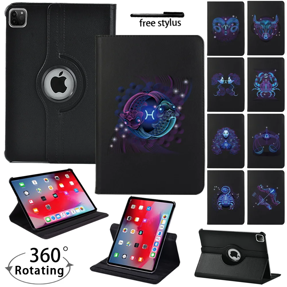 

360 Rotating Case for Apple Ipad Air 1/2 9.7" Tablet Stand Cover Case for Ipad Air 3 10.5" /Air 4th/5th Gen 10.9" with Wake-up