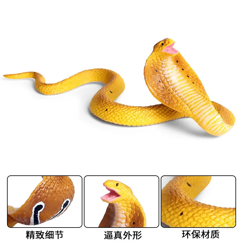 Имитация объекта движущаяся модель кобры статуя животного рукоделие обучение