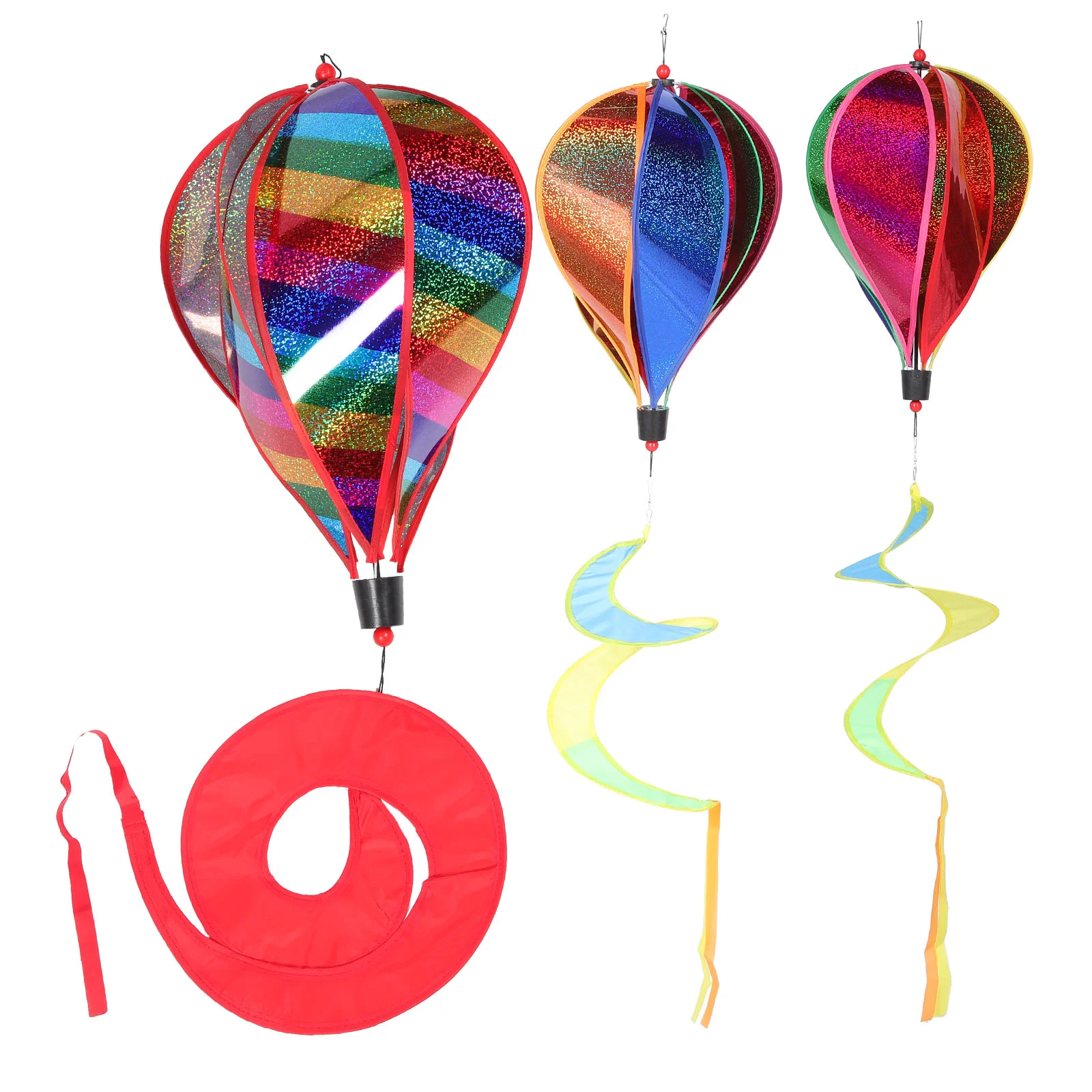 3 шт. Радужная вертушка ветряные блесны украшение спиральный воздушный шар