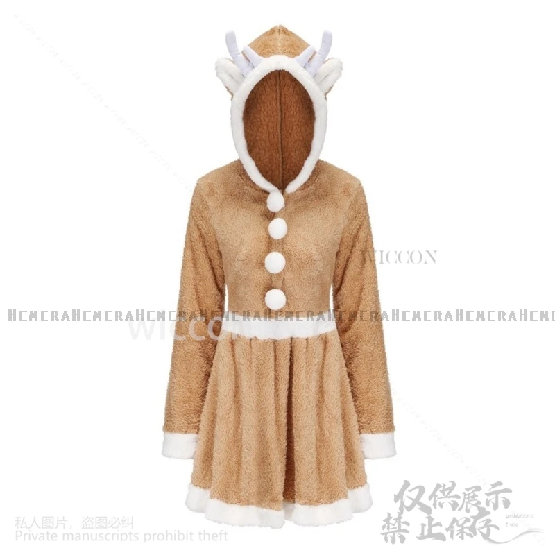 2024 рождественский костюм для косплея милый оленей и лося свободные теплые пижамы