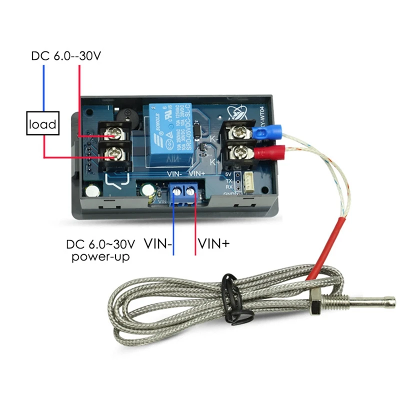 

XY-WT04 High Temperature Digital Thermostat K-Type Thermocouple High Temperature Controller -99-999 Degrees