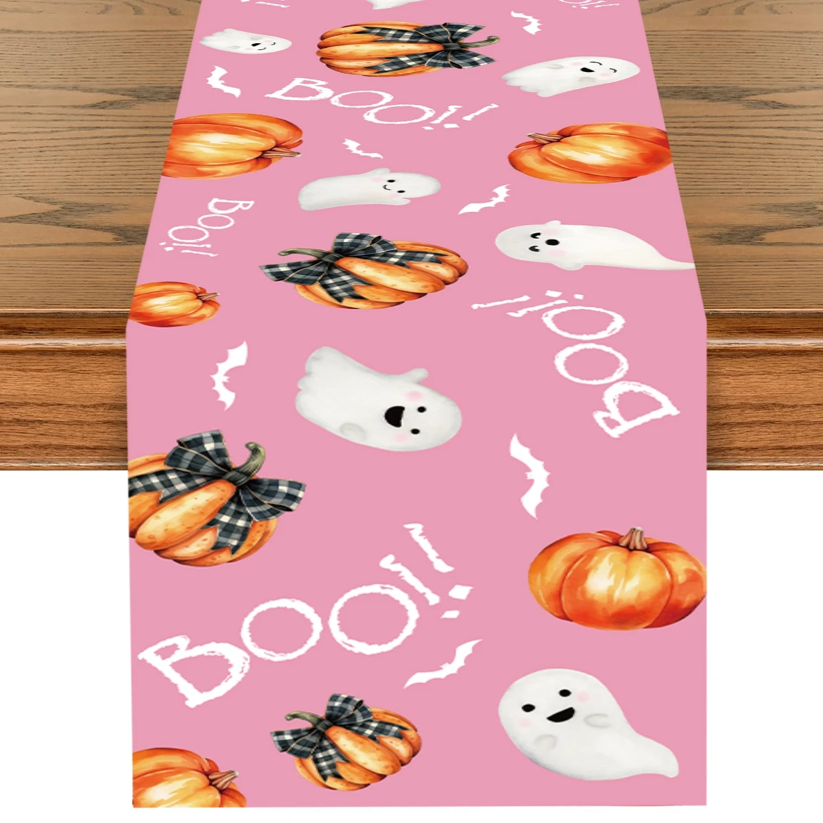 Розовая скатерть для стола на Хэллоуин QIFU