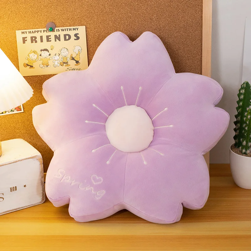 

Furry Flower Plush Pillow Mat Stuffed Lifelike Shape Baby Kids Soft Cushion Home Decor