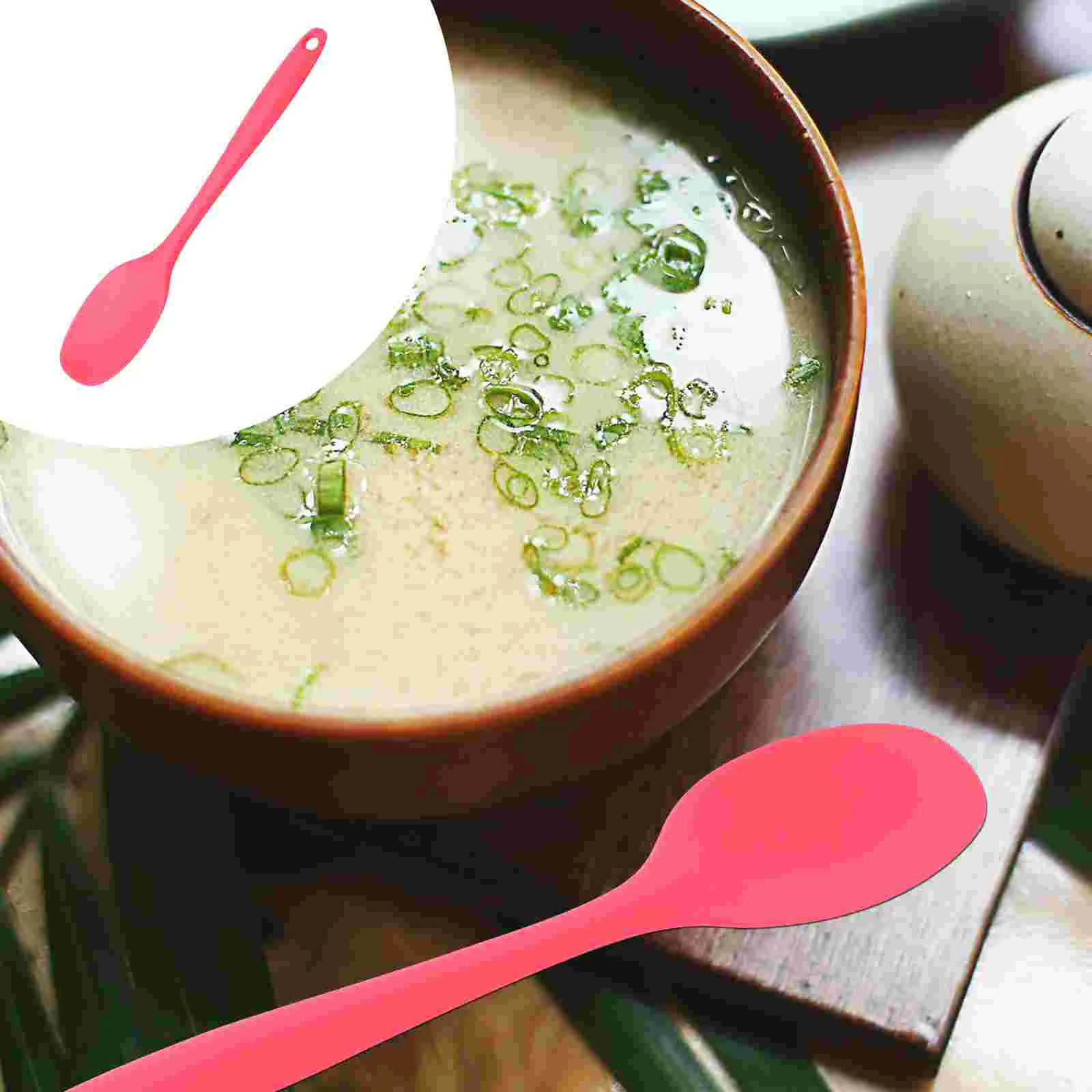 

Home Kitchen Restaurant for Kids Scoop Serving Spoon Noodles Spoon Nonstick Soup Spoon 1 Pc