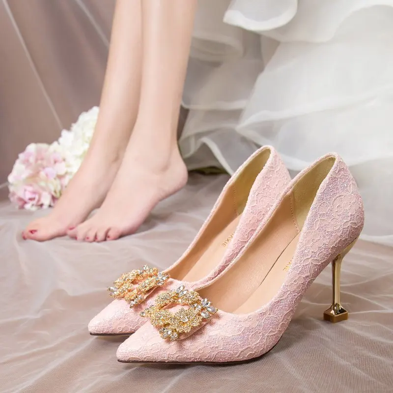 

Rimocy/Роскошные женские туфли-лодочки с кристаллами и пряжкой; Новинка; Сезон весна; Винтажные элегантные вечерние туфли с острым носком на вы...