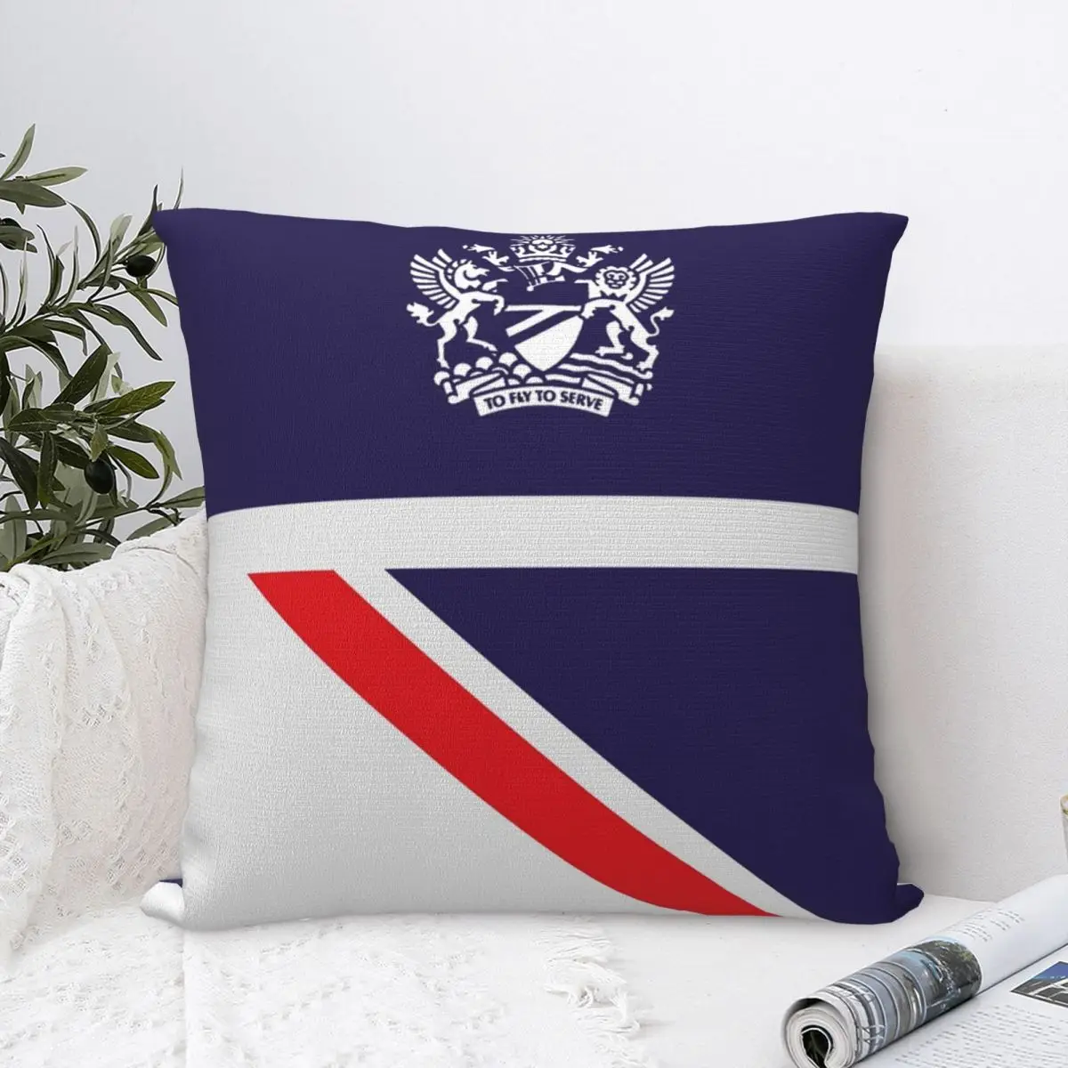 

British Airways Landor Design Square Pillowcase Cushion Cover Decorative Pillow Case Polyester Throw Pillow cover For Home Sofa