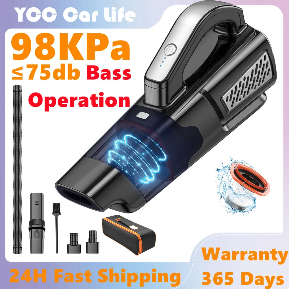 2 Speed Wireless Car Vacuum Cleaner Handheld Mini Lightweight Rechargeable Hand Vacuuming Cordless Powerful For Car Home Office