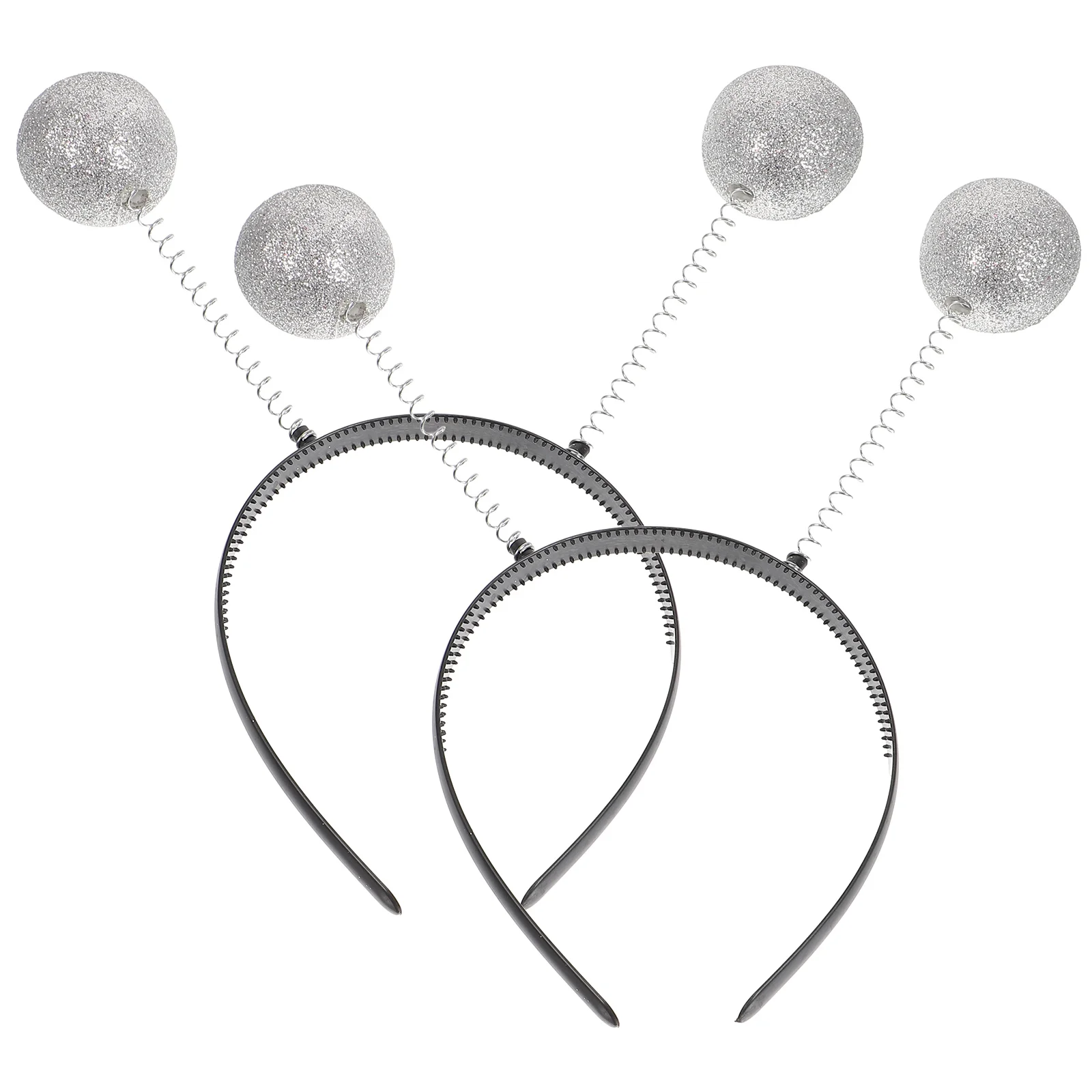 

2PCS Glitter Headbands, Silver Headband Headpiece Hair Hairband Luminous Headwear Hair Bands Glitter Headdress Costume